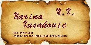 Marina Kušaković vizit kartica